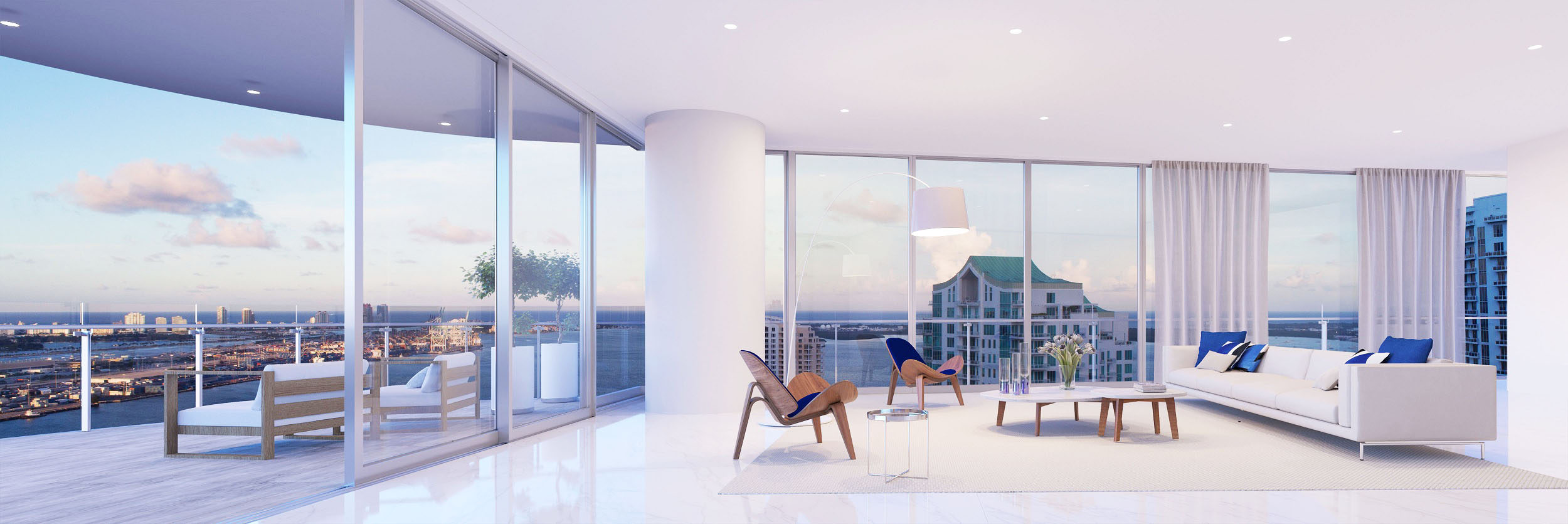 Two-bedroom residence with bay views